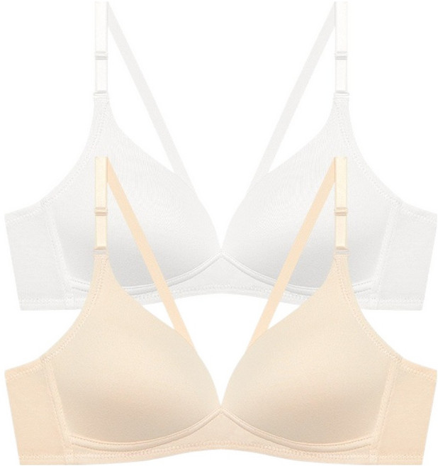 수아팜 주니어용 3단계 코튼 브라 2종 세트