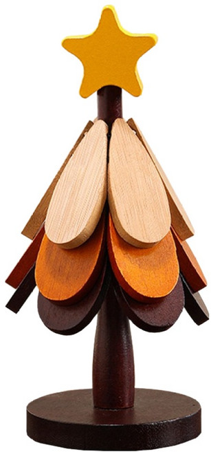 아싸레 원목 트리 냄비받침 3종 세트, 노랑별, 1세트