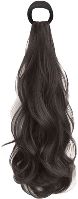 페이퍼먼츠 레이란 롱 웨이브 포니테일 헤어 피스 ONE SIZE(40cm) 12977, 브라운블랙, 1개