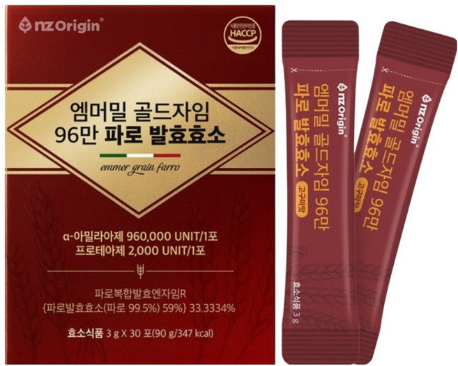 엔젯오리진 엠머밀 골드자임 96만 파로 발효효소 30p, 90g, 1개
