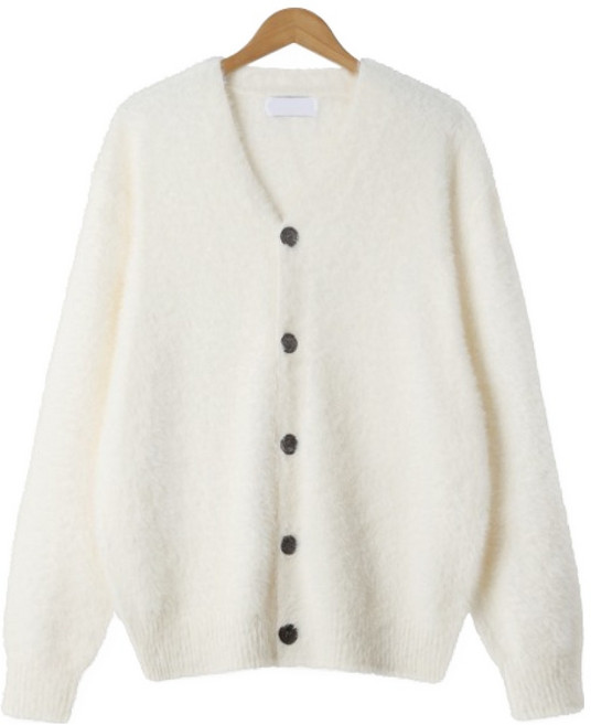 엠엔씨 남성용 도톰 인조 앙고라 브이넥 가디건 MDCD251OC