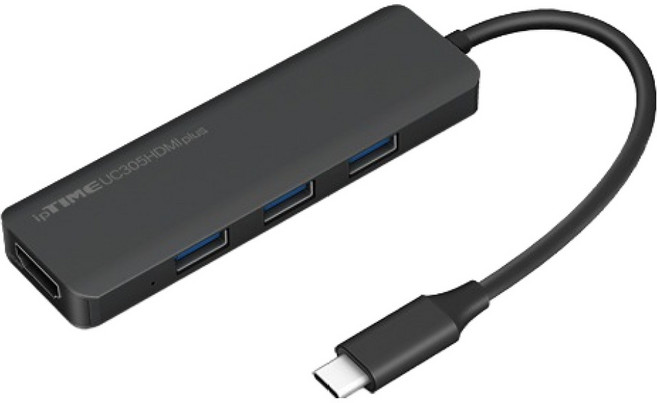 ipTIME USB허브 UC305HDMI, 그레이, 1개