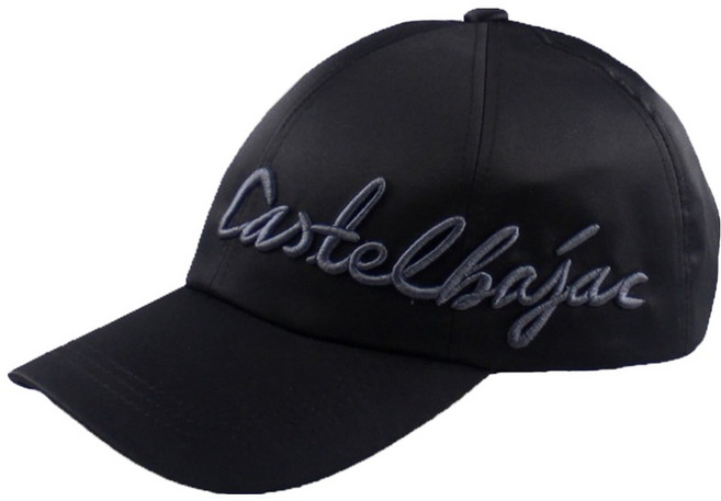Castelbajac 女款刺繡字母可拆卸雪紡緞帶輕量高爾夫球帽 BWBM-GC701, 1個, 黑色