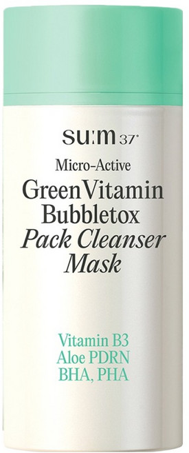 숨37도 마이크로액티브 그린 비타민B3 버블톡스 팩 클렌저 마스크 100ml, 1개입, 1개