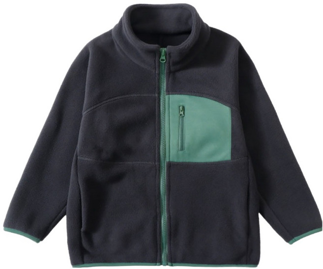 Starbean 兒童彩色口袋刷毛拉鍊外套