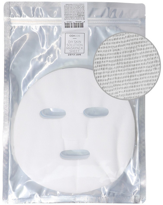 코아코스 DIY 스킨솔루션 순면거즈 마스크시트 100p, 1개