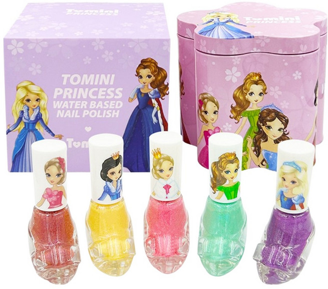 투미니 프린세스 수성 매니큐어 5종 세트, 1세트, 라벤더