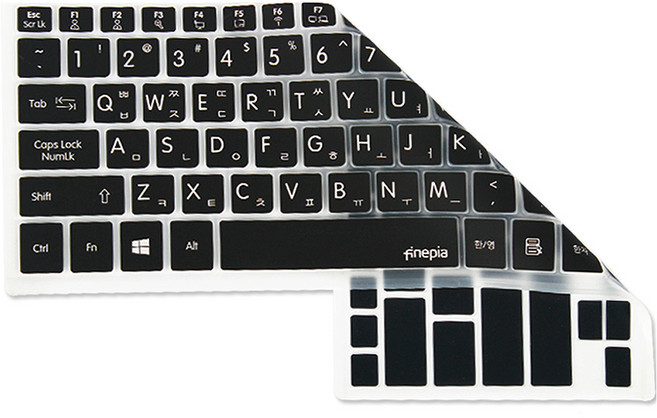 파인피아 LG 그램14 14Z90RU / 14ZD95P / 14Z95P용 노트북 문자인쇄키스킨, BLACK, 1개