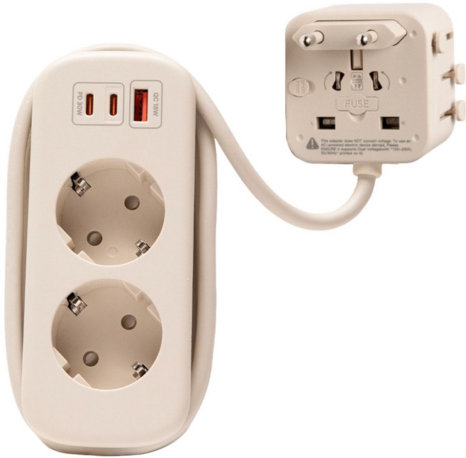 오아 포켓탭 5in1 해외 여행용 멀티 220v 어댑터 돼지코 멀티탭 110v 플러그, 1개