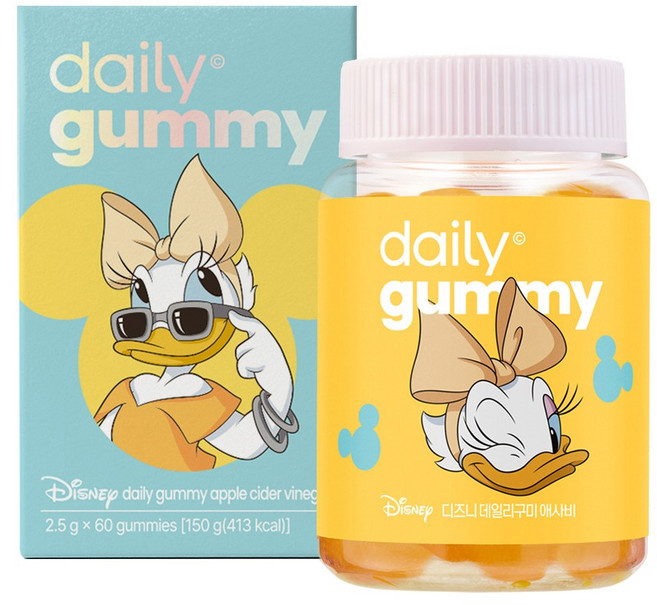 데일리 디즈니 데일리구미 애사비, 1개, 60정