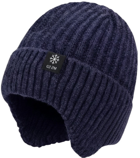 디스티프 남성용 겨울 니트 방한모자 스포츠 방한캡, 다크네이비, 1개