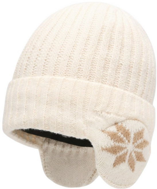 디스티프 남성용 겨울 니트 귀달이 스포츠 방한모자, 화이트, 1개