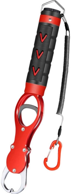 999피싱 프리미엄 립그립 낚시 물고기 저울 집게, 레드, 1개