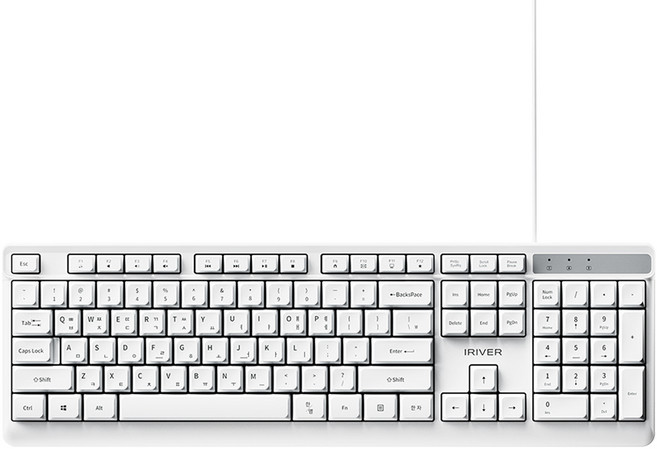 아이리버 오피스 기어 생활방수 키스킨 저소음 유선 키보드, 화이트, K101, 제조사축