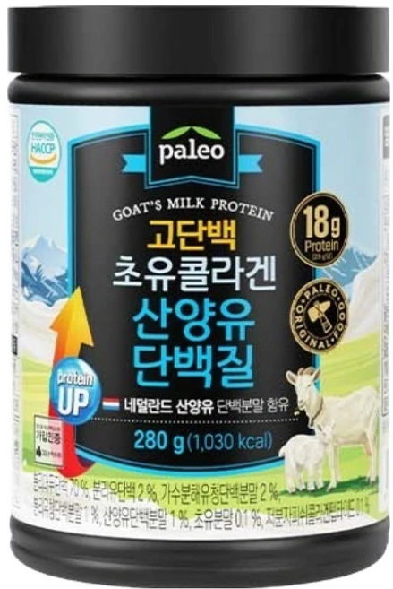 팔레오 고단백 초유 콜라겐 산양유 단백질, 280g, 1개 - 쿠팡