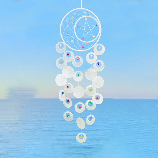 미소로운 드림캐처 자개별 완제품, 화이트