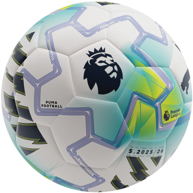푸마 Orbita 컵 PL 라이츠 축구공 푸마 화이트 + 팀 아쿠아 + 울트라블루 + 멀티컬러, 1개, 08471502