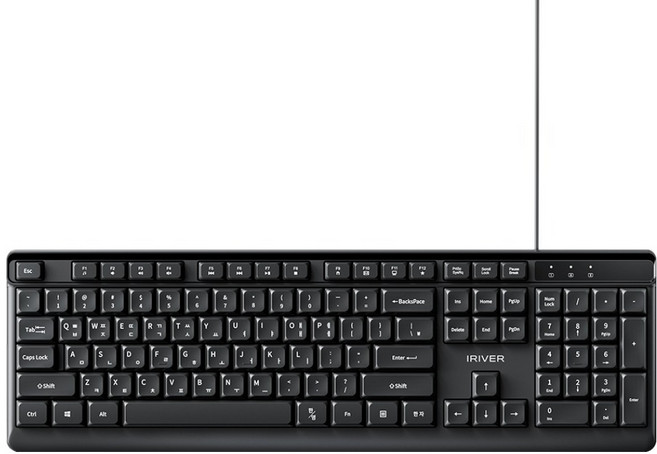 아이리버 오피스 기어 생활방수 키스킨 저소음 유선 키보드, 블랙, K101, 제조사축