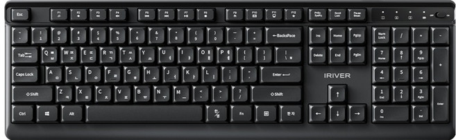 아이리버 오피스 기어 생활방수 키스킨 저소음 무선 키보드, 블랙, WK101, 제조사축