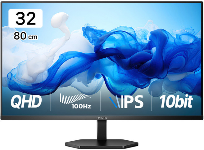 필립스 QHD 100 IPS 보더리스 HDR 무결점 모니터, 80cm, 32E1N3500