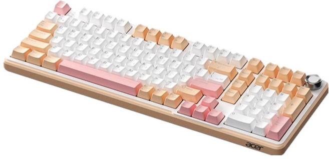 에이서 알록달록 101키 유무선 블루투스 기계식 키보드, 선셋피치, OKR258, 제조사축