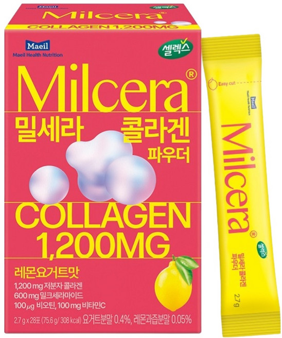 셀렉스 밀세라 레몬요거트맛 콜라겐 파우더 28p, 75.6g, 1개