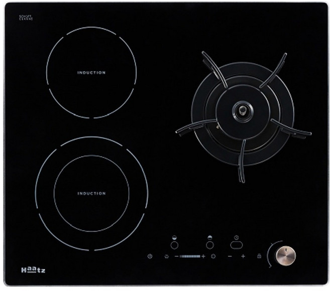 Haatz 하이브리드 가스쿡탑 도시가스 가스레인지 3구 방문설치, 빌트인, GIC-3601GAH-01