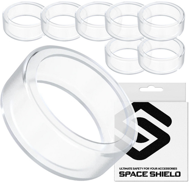 스페이스쉴드 듀얼센스 스팀덱 듀얼쇼크 X BOX 컨트롤러 프로콘 스틱 갈림방지 실리콘 보호링, 투명, 8개