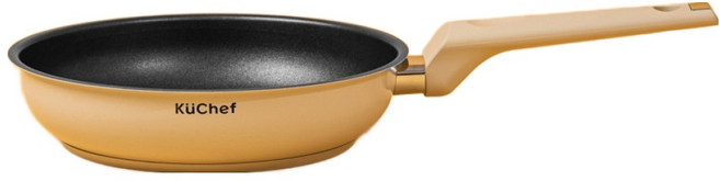 쿠쉐프 인덕션 세라믹 스테인리스 프라이팬 아이보리, 22cm, 1개