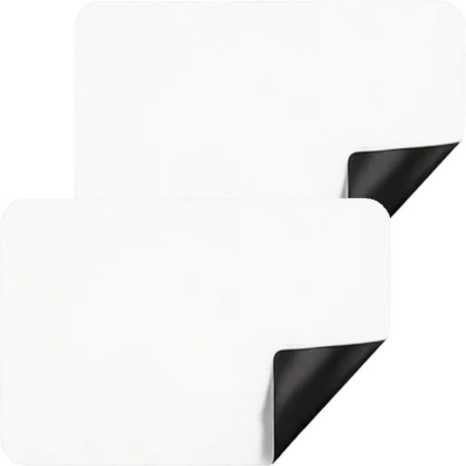 해피굿즈 마그네틱 고무자석 메모보드 화이트 A4 2p, 합성수지