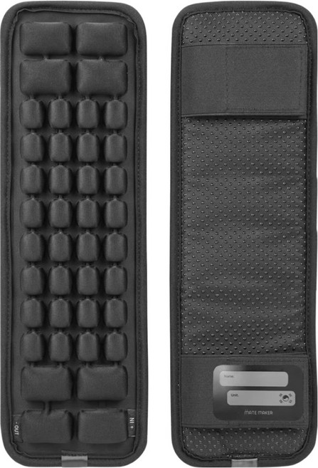 메이트메이커 행군메이트 플러스 에어펌프형 4줄 어깨패드 양쪽착용 세트, 블랙, 1세트