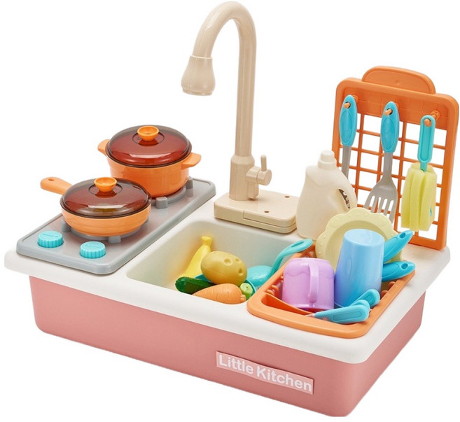모던하우스 리틀키친 물나오는 싱크대 놀이 세트, 1세트, 혼합색상
