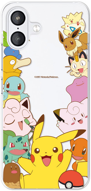 코쿼드 포켓몬스터 패턴 클리어 휴대폰 케이스