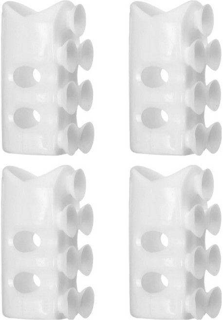 홈나나 욕실타일에 잘붙는 흡착식 실리콘 샤워기홀더 4p, 화이트