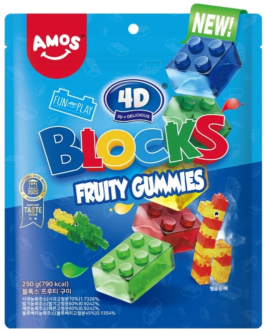 아모스스위츠 블록스 프루티 구미, 1개, 250g - 쿠팡