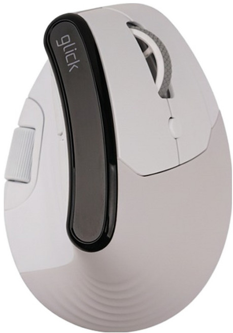 지클릭커 오피스프로 듀얼 휠마스터 버티컬 LCD 블루투스 무소음 무선 마우스, 화이트, OP75