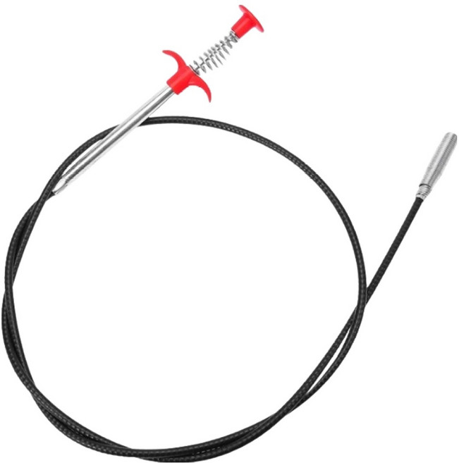 배수구 스프링 와이어 집게형 뚫어뻥, 스틸