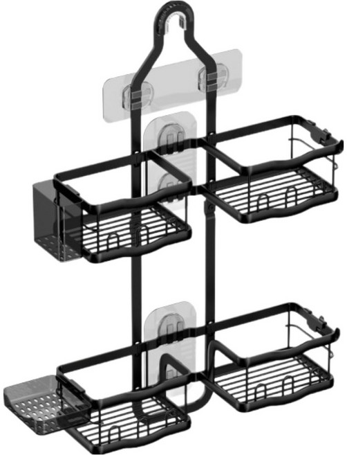 디유라 수납빵빵 샤워기 선반 + 부착스티커 3p 세트, 1세트