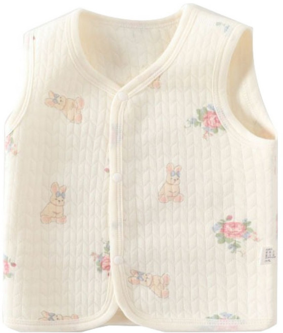 新生兒用香草色保暖純棉背心