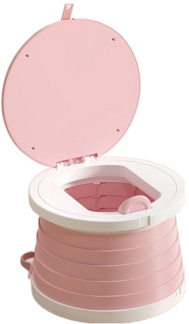 바브레 휴대용 접이식 어린이 변기 V3, 핑크