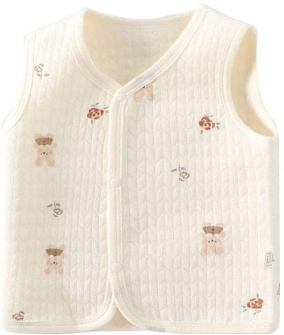 신생아용 바닐라 보온 순면 조끼