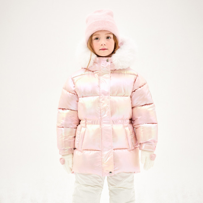 젤리스푼 아동용 글로시 홀로그램 스키복 점퍼