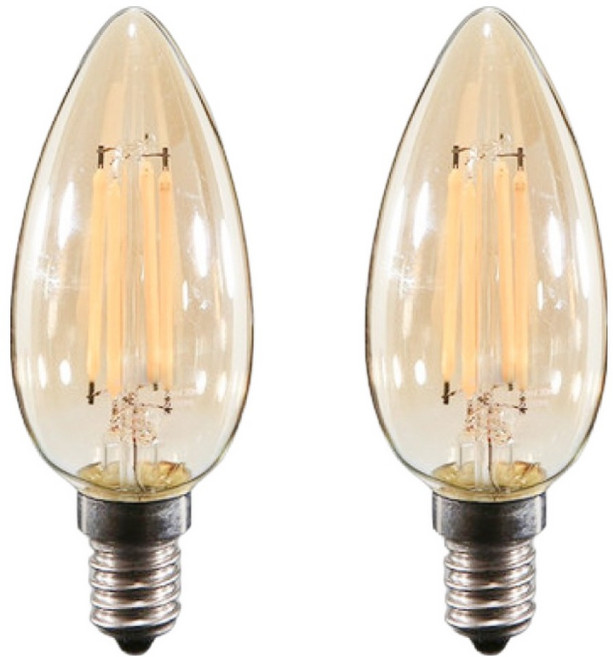 비츠온 KDT LED 에디슨 촛대구 E14 일반형 4W C35, 2개
