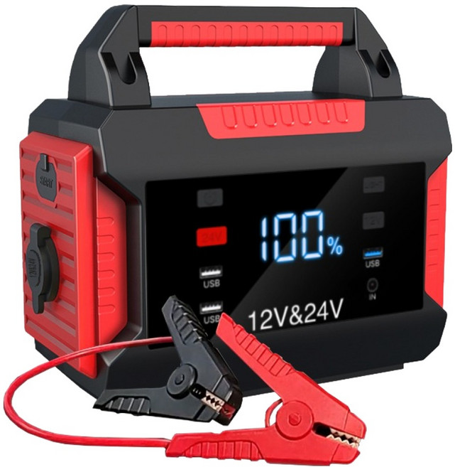 더존 트럭 화물차 보조배터리 파워뱅크 점프스타터 12V/24V 겸용, 32000mAh, 1개