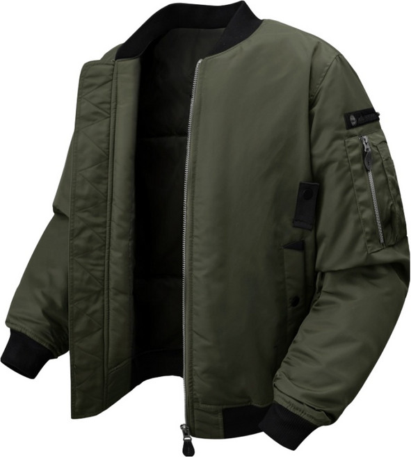 M.N.C 男女通用厚實貼布飛行鋪棉外套 MDPD181PP