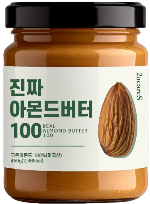 이유케어스 진짜 아몬드버터 100, 450g, 1개