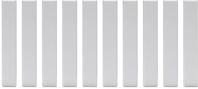 TODAY LIVING 超強力釹磁鐵 方形磁鐵 50 x 10 x 3 mm R99949S, 銀色, 10個