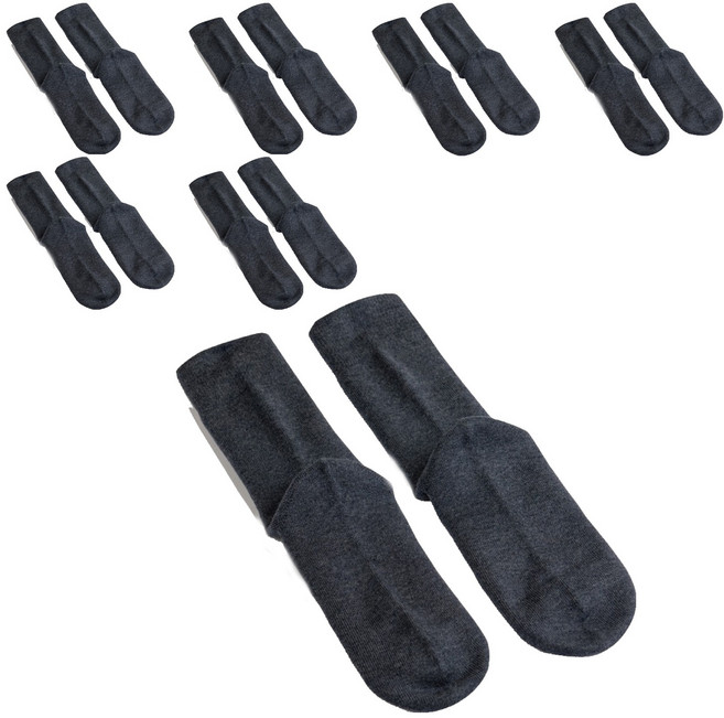 LI2 美麗諾羊毛中筒襪, 7套, 麻花海軍藍