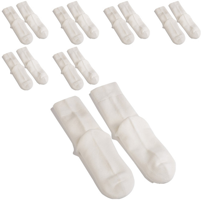 리투 메리노 울 크루 삭스, 아이보리, 7세트