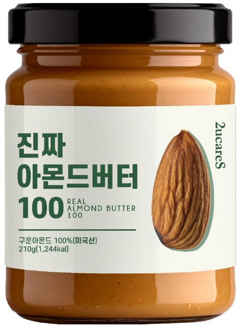 이유케어스 진짜 아몬드버터 100, 210g, 1개